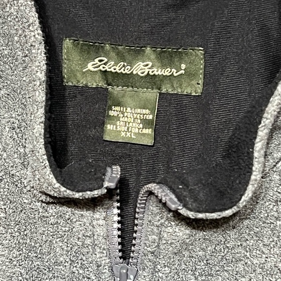 Eddie Bauer XXL Gray Fleece Vest Zip Front Sleeveless Jacket Outdoor Gorpcore - Picture 7 of 8